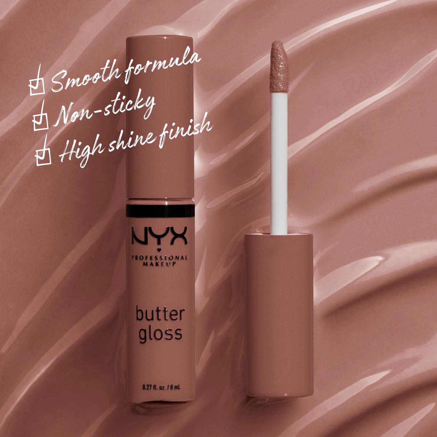 Butter Gloss, Non-Sticky Lip Gloss, 46 Butterscotch, 0.27 Fl Oz