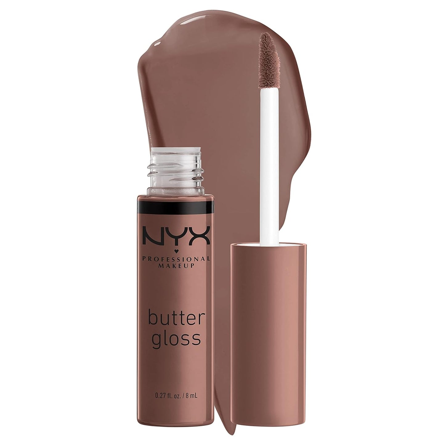 Butter Gloss Non-Sticky Lip Gloss Sugar Glass Clear & Cinnamon Roll Grey Brown