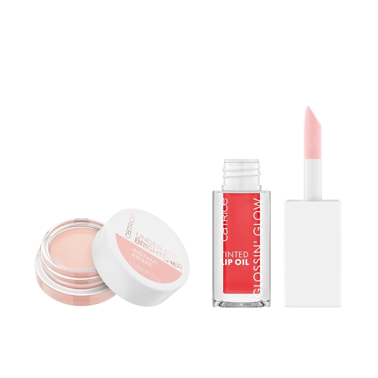 | Glossin' Glow Tinted Lip Oil 20 & under Eye Brightener 10 | Full Coverage Makeup | Vegan & Cruelty Free