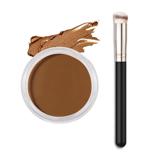 Cream Pot Concealer Full Coverage Makeup Set, under Eye Brightener Color Correcting Concealer for Dark Circles, Waterproof Foundation Palette with Brush, Eye Ring Corrector De Ojeras, 10