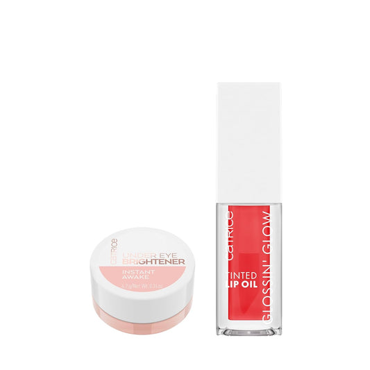 | Glossin' Glow Tinted Lip Oil 20 & under Eye Brightener 10 | Full Coverage Makeup | Vegan & Cruelty Free